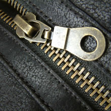 Vintage Brass Effect Zip