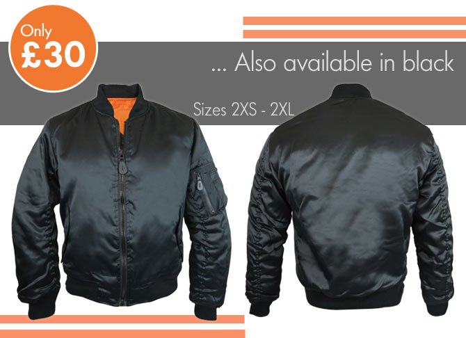 Satin Slim Fit MA1 Bomber Jacket