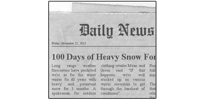 Newspaper Clipping