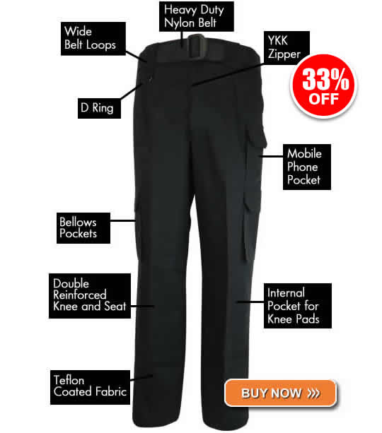 Tactical Combat Trousers with Teflon Coating