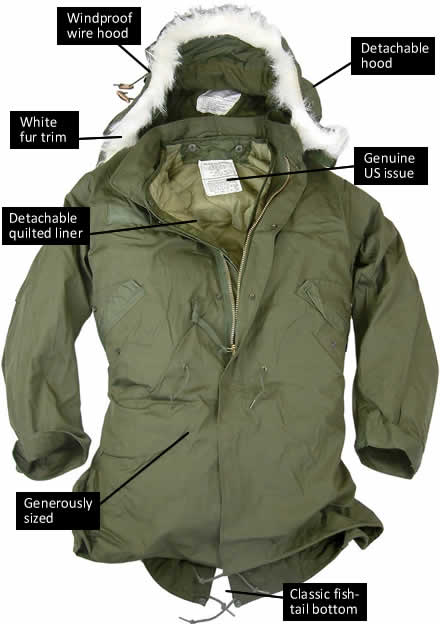 US Fishtail Parka With Hood
