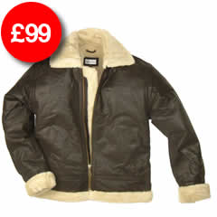 Fur Lined Leather Flying Jacket